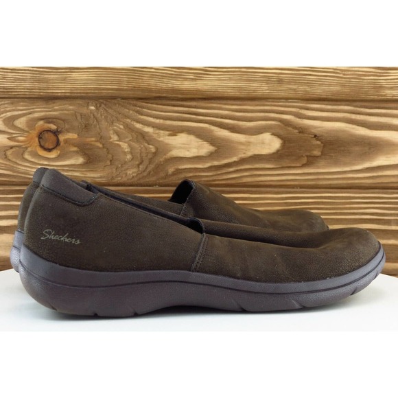 Skechers Size 7.5 M Brown Round Toe Flats Synthetic Women - Picture 4 of 8